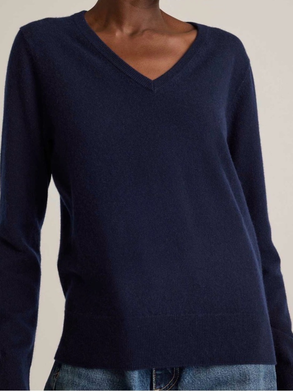 NWoT Time and Tru Women's V-Neck Sweater - Navy Blue Sz XS (0-2) Soft